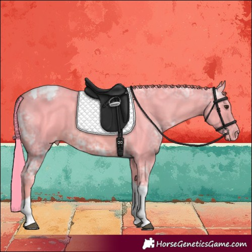 Horse Color:Watercolor Chestnut Ice Tobiano Snowcap 