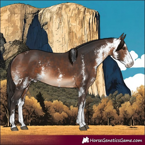 Horse Color:Brown Sabino Rabicano 