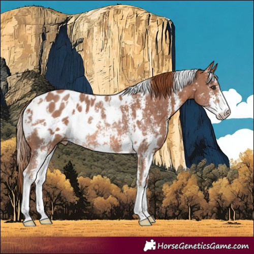 Horse Color:White Spotted Chestnut Sabino Appaloosa Rabicano