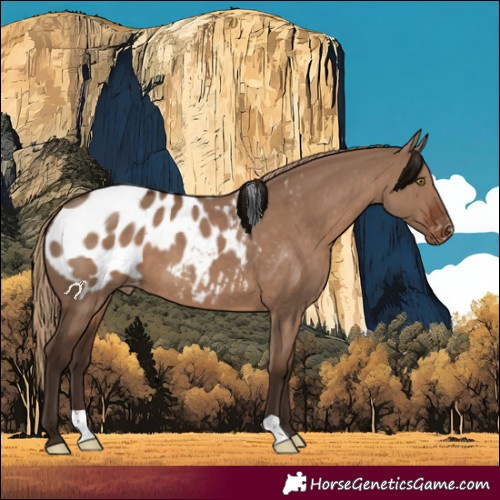 Horse Color:Liver Red Dun Appaloosa