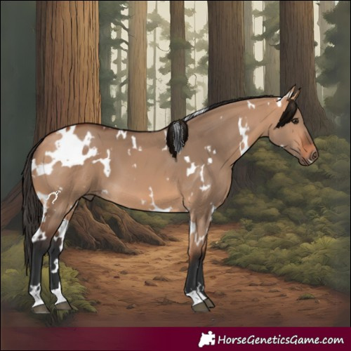 Horse Color:White Spotted Bay Dun 