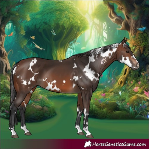 Horse Color:White Spotted Brown