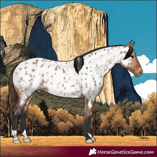 Horse Color:Bay Dun Near Leopard 