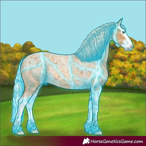 Horse Color:Thunderstruck Palomino Ice Roan Splash