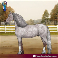 Horse Color:Chocolate Silver Smoky Blue Chinchilla Roan 