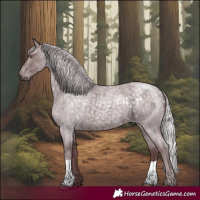 Horse Color:Chocolate Silver Smoky Blue Chinchilla Roan 