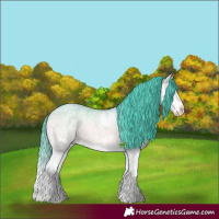 Horse Color:Watercolor Chocolate Brown Ice Roan Onyx Sabino Splash Brindle
