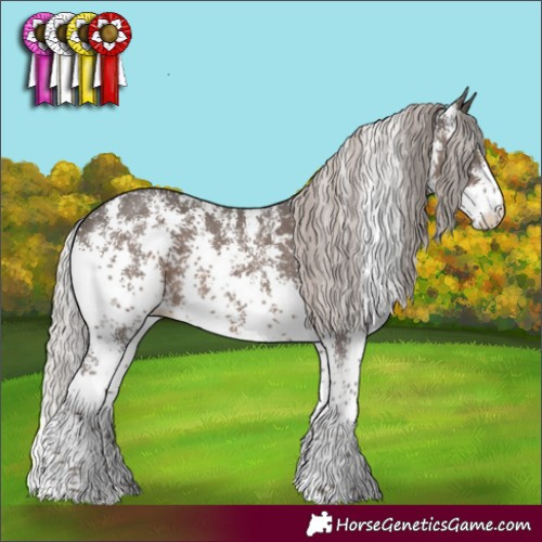 Horse Color:Silver Black Sabino