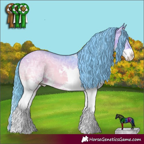 Horse Color:Watercolor Bay Ice Onyx Sabino Splash 