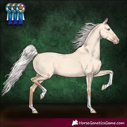 Horse Color:Silver Classic Champagne Dun Tobiano 