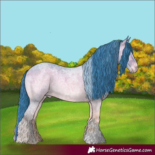 Horse Color:Watercolor Brown Ice Roan Onyx Sabino
