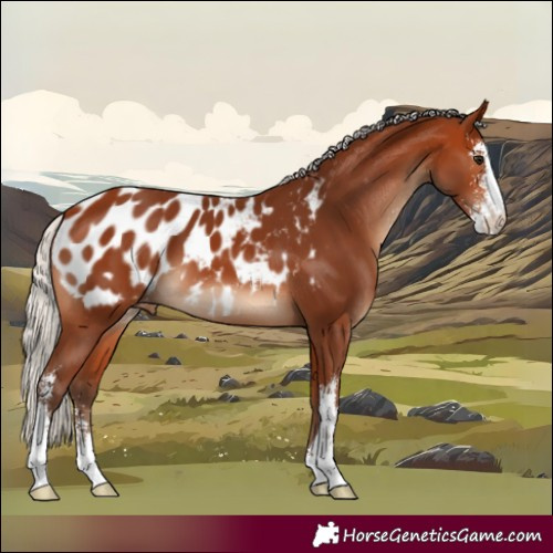 Horse Color:Silver Bay Sabino Appaloosa 