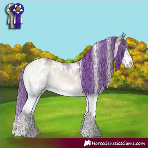 Horse Color:Watercolor White Spotted Chocolate Blue Onyx Ice Splash 