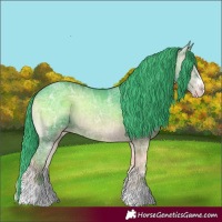 Horse Color:Watercolor White Spotted Blue Onyx Ice 