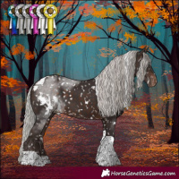Horse Color:White Spotted Silver Brown Tobiano Skewed LP Spotted