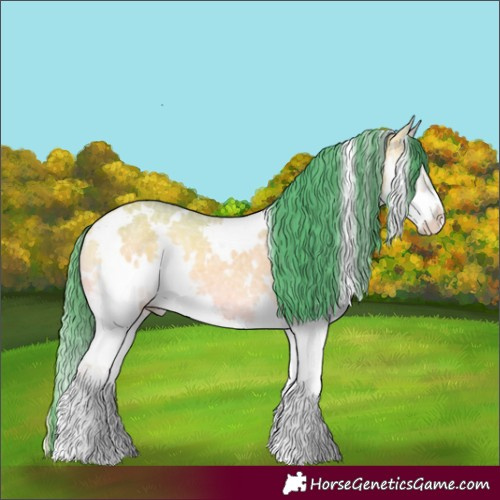 Horse Color:Watercolor White Spotted Amber Cream Champagne Ice Onyx Splash