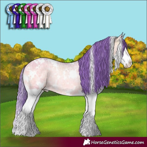 Horse Color:Watercolor White Spotted Sable Cream Champagne Ice Onyx Splash 