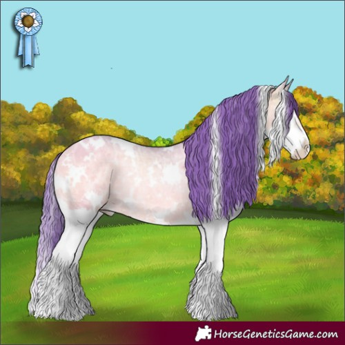 Horse Color:Watercolor White Spotted Sable Cream Champagne Ice Onyx Splash 