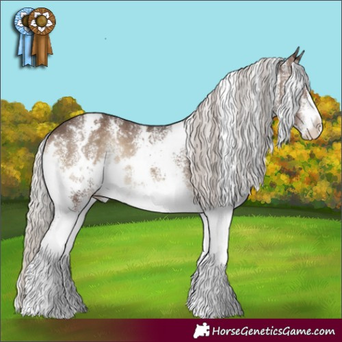Horse Color:White Spotted Silver Blue Onyx 