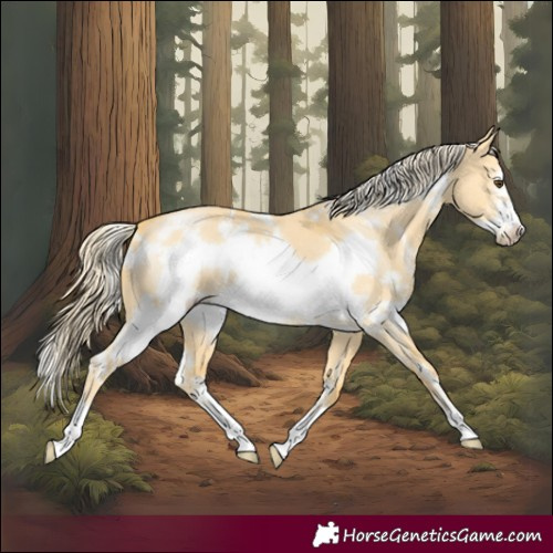 Horse Color:White Spotted Palomino Dun Frame 