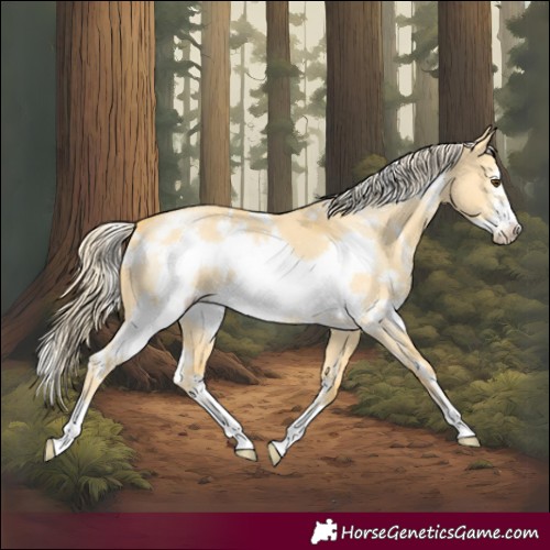 Horse Color:White Spotted Palomino Dun Frame