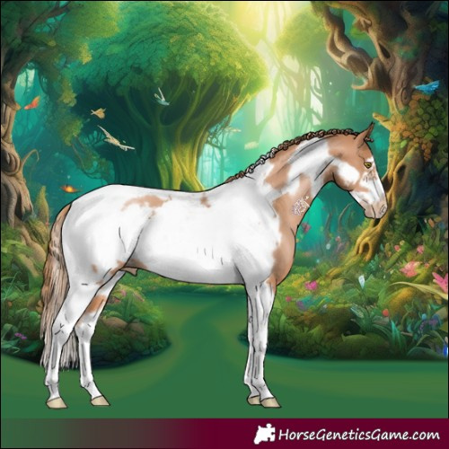 Horse Color:Chestnut Pearl Tobiano Frame