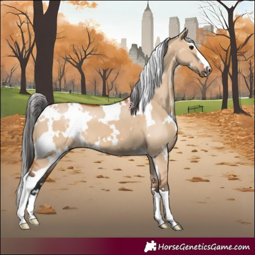 Horse Color:White Spotted Bay Dun