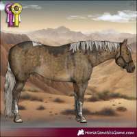 Horse Color:Silver Brown Dun Tobiano Rabicano Brindle