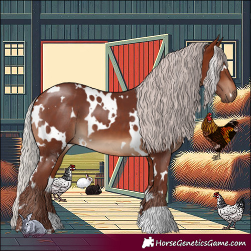 Horse Color:White Spotted Chocolate Silver Brown 
