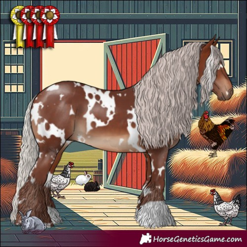 Horse Color:White Spotted Chocolate Silver Brown 