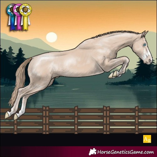 Horse Color:Smoky Creme Sabino Rabicano 