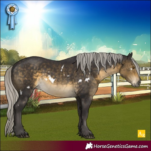 Horse Color:White Spotted Silver Buckskin 