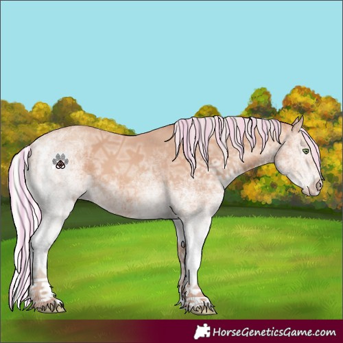 Horse Color:Painted White Spotted Silver Amber Champagne Ice Tobiano