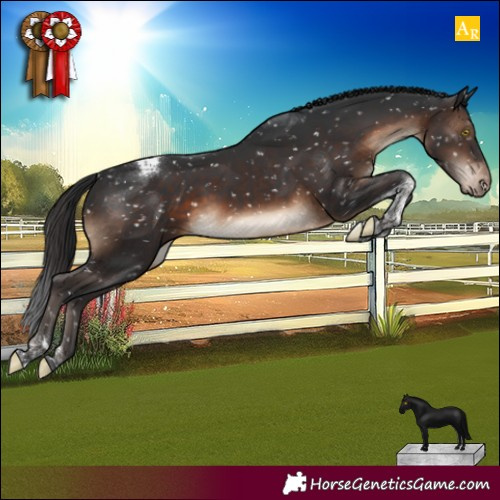 Horse Color:Brown Tobiano Snowflake Varnish Rabicano