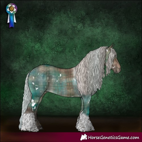 Horse Color:Plaid White Spotted Silver Brown Dun Tobiano