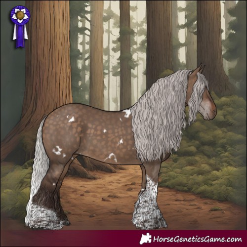 Horse Color:White Spotted Silver Brown Dun Tobiano