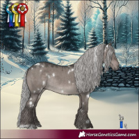 Horse Color:Platinum White Spotted Silver Grullo Rabicano