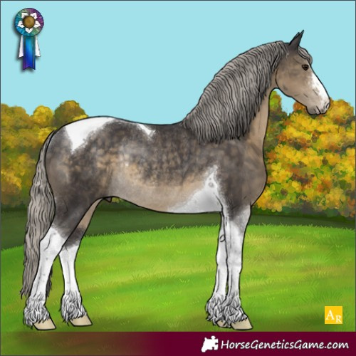 Horse Color:Silver Smoky Black Tobiano Rabicano 