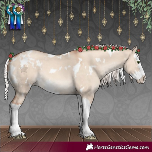 Horse Color:White Spotted Silver Sable Champagne Dun Splash Varnish