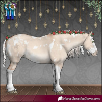 Horse Color:White Spotted Silver Sable Champagne Dun Splash Varnish 