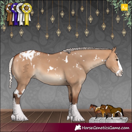 Horse Color:White Spotted Silver Bay Dun Splash Varnish 