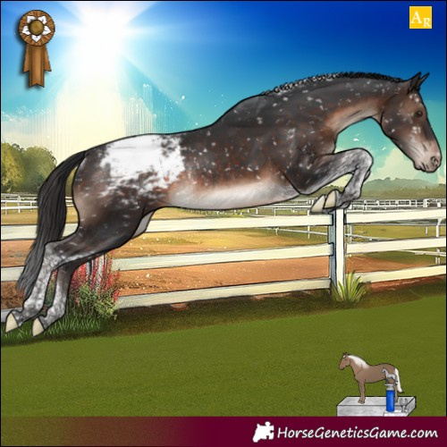 Horse Color:Brown Mushroom Tobiano Snowcap Rabicano
