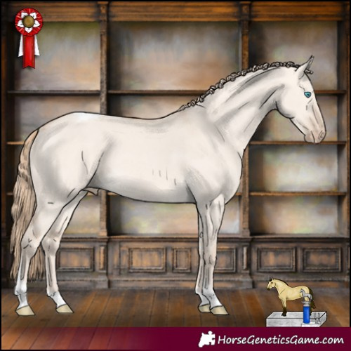 Horse Color:Perlino Dun Tobiano
