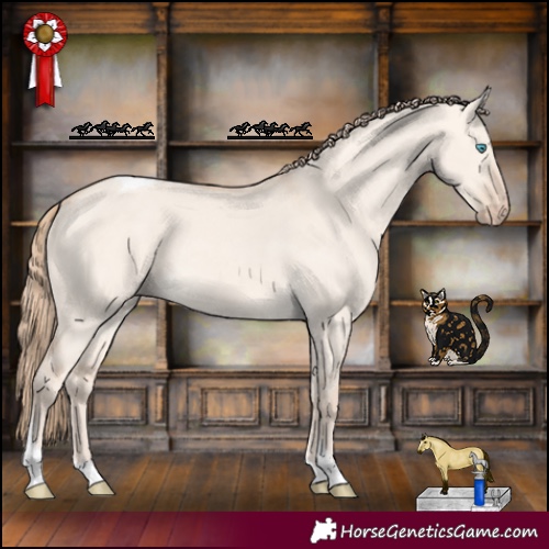 Horse Color:Perlino Dun Tobiano