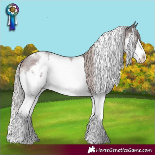 Horse Color:White Spotted Chocolate Silver Brown Roan Splash 