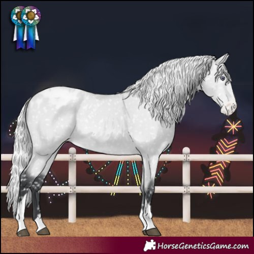 Horse Color:Silver Bay Chinchilla Tobiano Blanket
