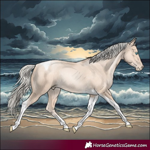 Horse Color:Gold Cream Champagne Pearl Tobiano Rabicano 