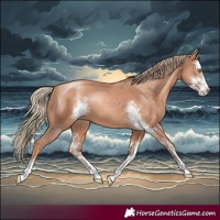 Horse Color:Gold Champagne Sabino