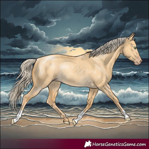 Horse Color:Gold Cream Champagne Dun Rabicano