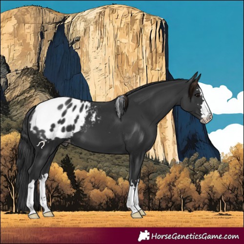 Horse Color:Black Appaloosa 